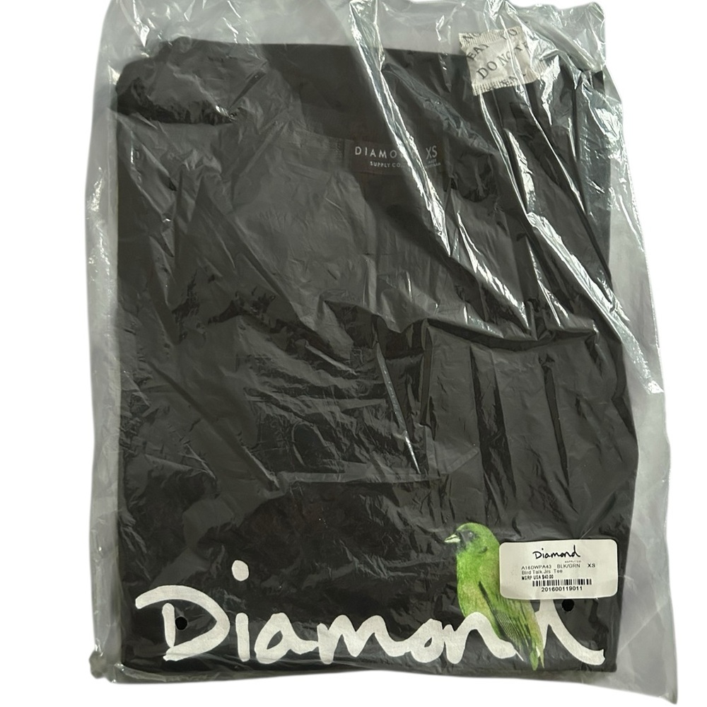 Diamond Supply Co. “Bird Talk” Graphic T-Shirt Black & Green Men’s XS-2 NWT - Picture 6 of 6